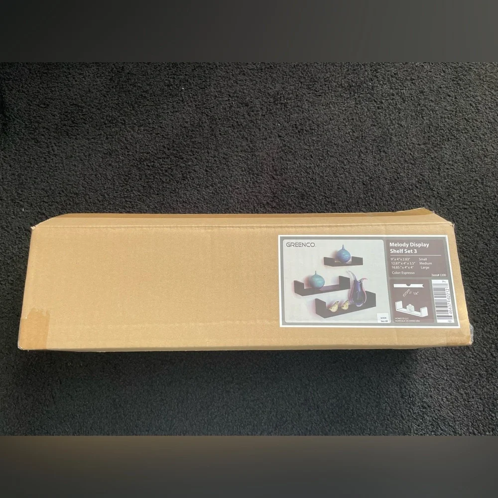 Espresso Wall Shelf Set Of 3